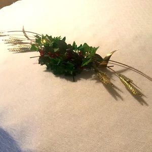 Brass Sculpted Wheat sprays with floral